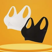 YEJIMAN Sports Bras Comfort Bras for Women Seamless Wireless Sleep Yoga Bras with Removable Pads, Black Underwear For Women, Nylon,Spandex Seamless Underwear For Women